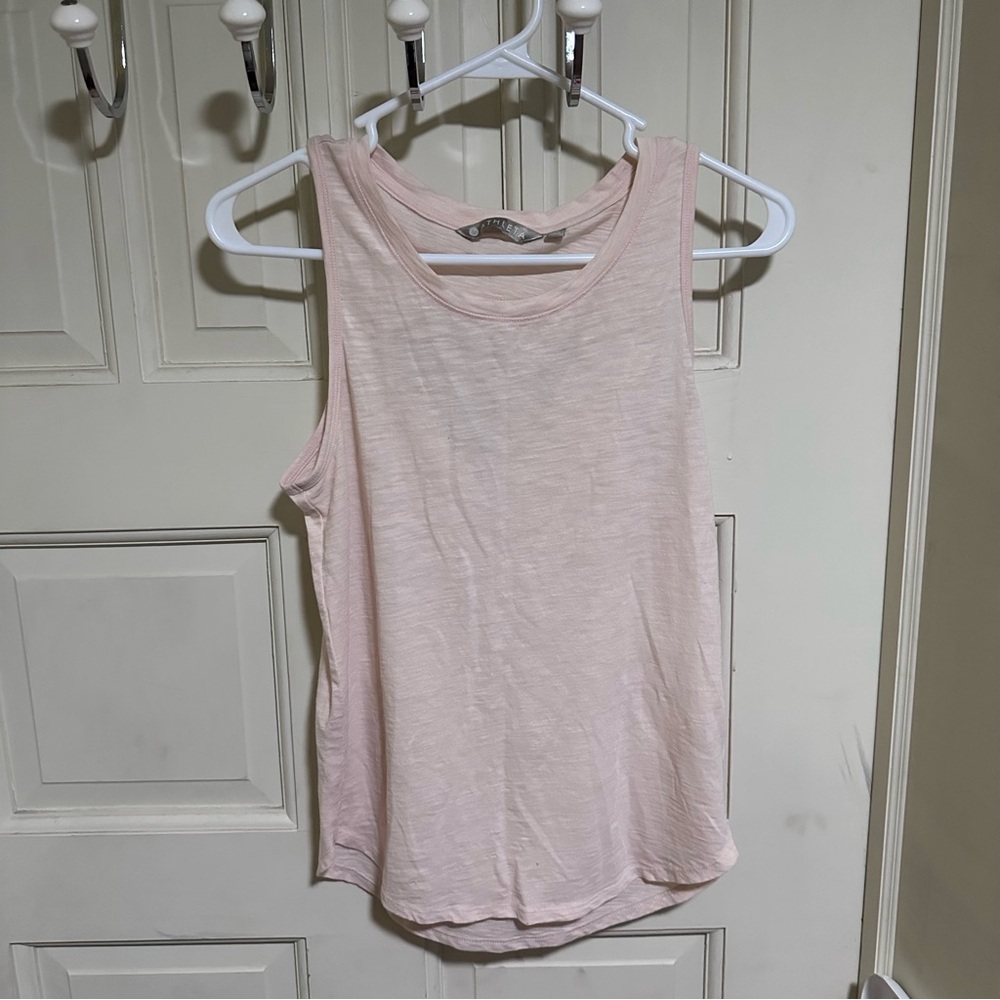 Athleta Breezy Tank Top Light Pink Curved Hem - Size XS